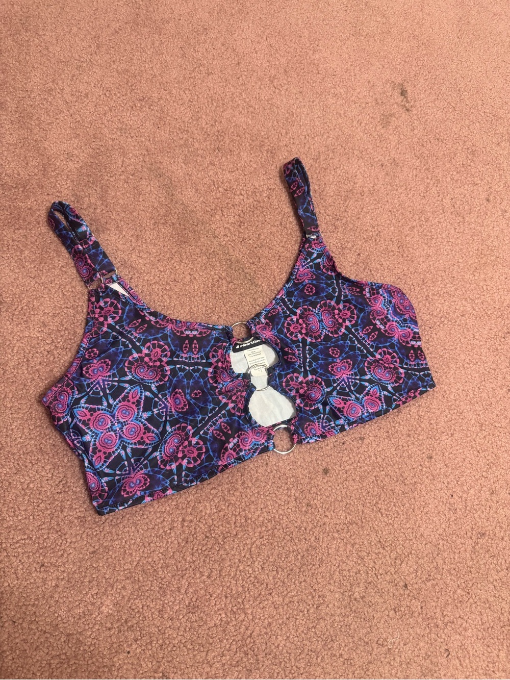 New 3x purple crop top tank shirt rave festival boho trippy Hippy blouse raver